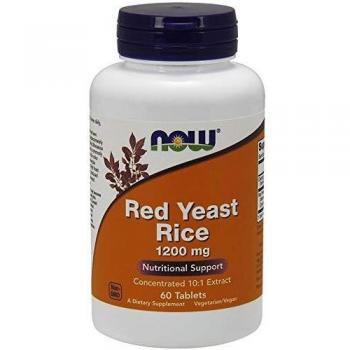 NOW Foods Red Yeast Rice 10:1 Concentrate - 1200mg, 60 Tablets