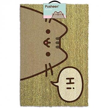 Pusheen Felpudo Hi, Fibra de Coco, Gris 60 x 40 x 1.5 cm