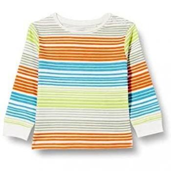 Camiseta de manga larga S.Oliver ecru a rayas para bebé