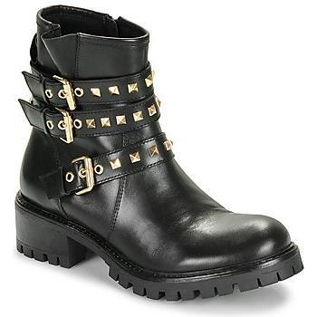 Botas altas de mujer Les Tropéziennes par M Belarbi Zadig en negro, con hebillas y diseño biker