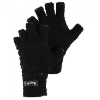 Guantes sin dedos de invierno para hombres Thinsulate Heatguard tejidos en color negro, talla M/L
