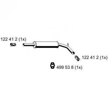 Silenciador Intermedio ERNST 640008 para SEAT Ibiza 2 y Córdoba I