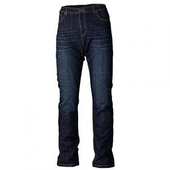 RST Pantalones de Moto X Straight Leg 2 Vaqueros - Azul Oscuro, características: diseño recto, tejido resistente a la abrasión, protección CE en rodillas y caderas, refuerzos en áreas clave, ajuste cómodo