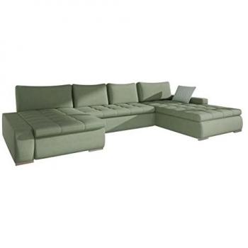 Sofá rinconero Comfivo 106, con función de descanso y caja de ropa de cama, dimensiones 394 x 213 x 80 cm