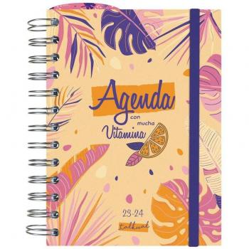 Finocam Talkual Vitamina Agenda Escolar 2023-2024 12 x 16,9 cm Espiral 1 Día Página Multicolor