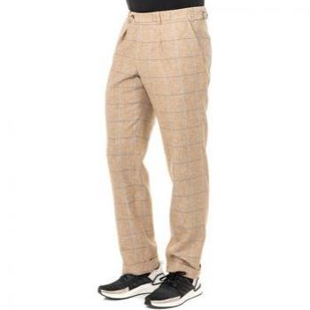 La Martina Pantalón largo a cuadros con bajos con dobladillo JMTJ01 para hombre