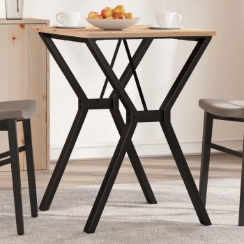 Patas de mesa de comedor en hierro fundido, 60x50x73 cm, color negro