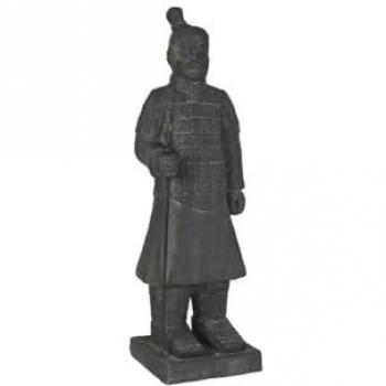 Figura Decorativa Home ESPRIT Gris Oriental Guerrero 37 x 36 x 120 cm