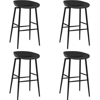 vidaXL Bar Chairs 4 pcs Black
