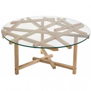 Santiago Pons Mesa Centro Vante De Madera De MangoNatural90x90x45 cm