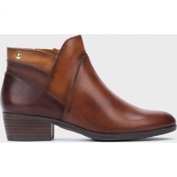 Pikolinos W1U-8732C1 - Botines de mujer de piel con cremallera, tacón ancho de 4cm, suela de goma, cuero, diseño sencillo