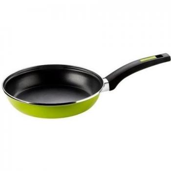 Monix Lima - Sartén 22 cm de acero esmaltado verde con antiadherente Teflón Classic