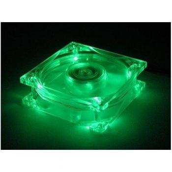 Coolermaster 80x80x25mm Silent Green LED Case Fan : TLF-S82-EG-GP