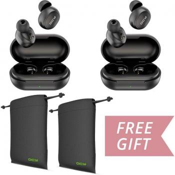 Auriculares Inalámbricos QCY T4S Bluetooth 5.0 Mini Portátiles con Micrófono y Codec APTX QCC3020