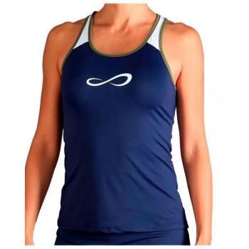 Camiseta Endless Minimal Mujer Navy White, 100% algodón, corte regular, estampado minimalista en el pecho, manga corta, cuello redondo
