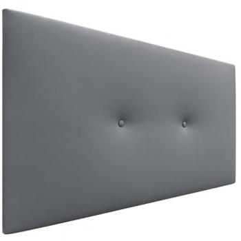 Cabecero de Polipiel Acolchado Liso con Botones 95x50cm para Camas 80/90 - Gris Moderno