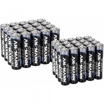 Paquete de Pilas Alcalinas Ansmann, 20x AA Mignon y 20x AAA Micro (40 Piezas)