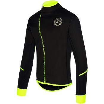 Spiuk Race Chaqueta, Hombre, Negro / Amarillo, XL