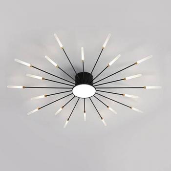 LEDBOX Lámpara Fireworks Led 20W+4W Ø105cm CCT Antracita + Mando 3000-4000-6000K