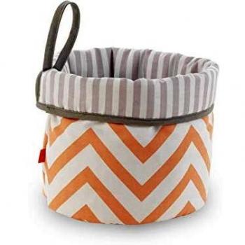 Be Zigzag - Cesta saco redonda, unisex, color coral