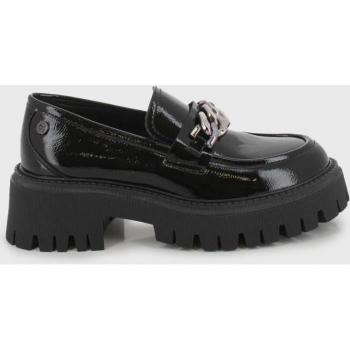 Mocasines de mujer con efecto brillo y suela track