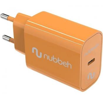 CARGADOR USB-C NUBBEH 25W 3A PD 3.0 ORANGE PARA CASA