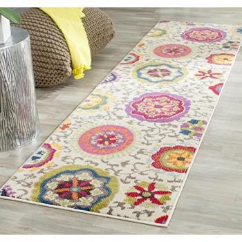 Safavieh Monaco Ivory/Multi Floral Runner Rug 2'2 x 8'