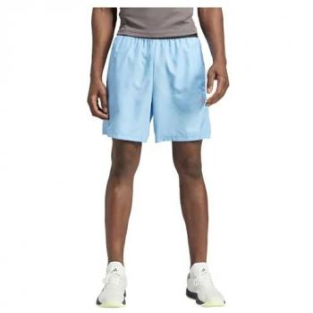 Pantalón corto adidas Gym+ Training Woven azul - S, 7 pulgadas de largo, tejido ligero, diseño transpirable, ideal para entrenamiento y actividades deportivas