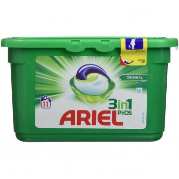 Ariel Detergente en Cápsulas 3 en 1, Paquete de 11 Unidades
