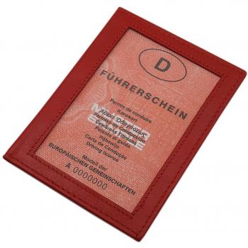 Cuero tarjetero para documento de identidad en cuero de beccero o cuero de búfalo MJ-Design-Germany en diferentes colores