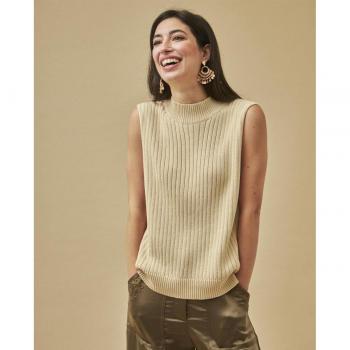Top de mujer sin tirantes de algodón NKN Nekane en color marrón