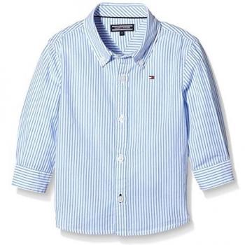 Tommy Hilfiger Park Stripe Shirt - camisa Niñas, Azul, 10 años