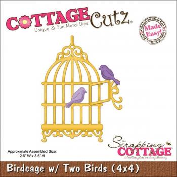 Die CottageCutz 4 X 4-gabbia con 2 uccelli
