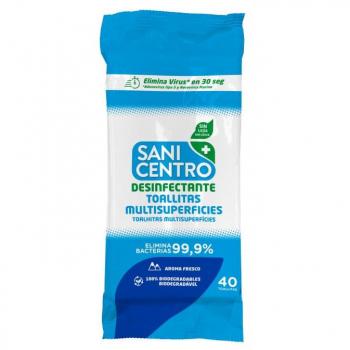 Toallitas Desinfectantes Multisuperficies SANICENTRO 40 uds