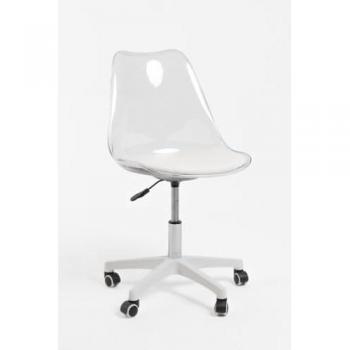 Silla de Escritorio Neo Transparente Blanca