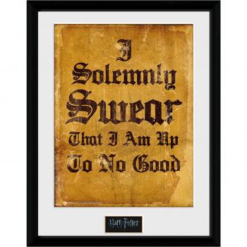 Lámina Coleccionista Enmarcada Harry Potter Juro Solemnemente 30 x 40 cm