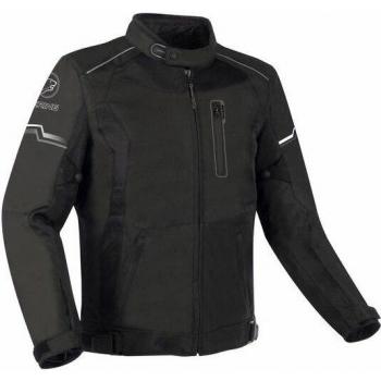 Bering Chaqueta de Moto Astro Textil Impermeable Negro-Gris
