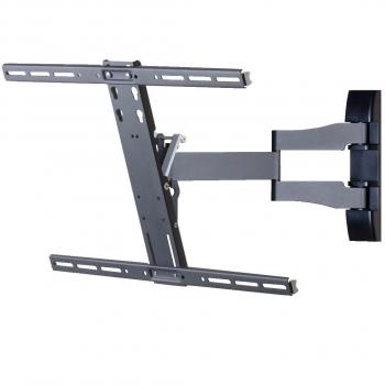 VCM WS 100-Soporte de Pared Ultra-Plano, Extensible, inclinable, girable, Color Negro, Metal