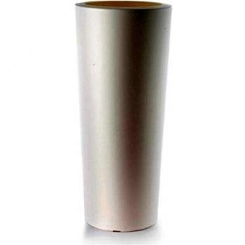 Vaso Cilindro Schio Cono 70 cm Blanco de Plástico para Jardín