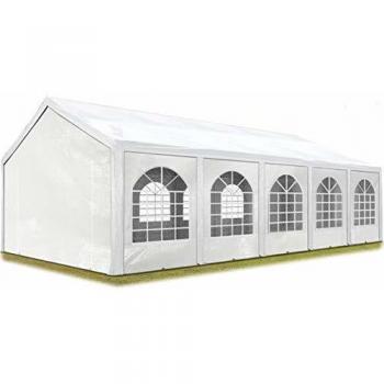 Carpa para fiestas TOOLPORT 4x10 m PE 450 blanca - alta calidad, carpa de lona, ideal para jardín y eventos