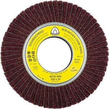Klingspor 258913 Ruedas de Láminas de Fibra Sintética, NCW 600, 200 mm x 50 mm, 80 Grano