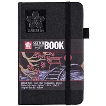 Sakura Sketch Book Negro 9x14cm 140g Retrato 80 Hojas