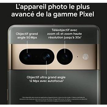 Google Pixel 7 Pro Smartphone, Pantalla OLED de 6.7, Doble SIM, Android 13, Conectividad 5G, USB Tipo C, 12GB RAM, Almacenamiento de 128GB, Bater