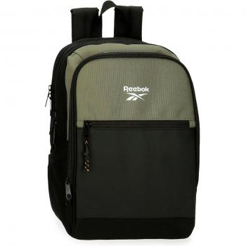 Mochila portaordenador Reebok Hamilton dos compartimentos 37 cm color caqui