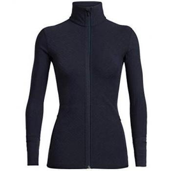 Icebreaker IB W Descender LZ Zip, Azul Marino, 36