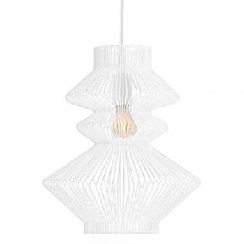 Lámpara de techo geométrica de metal blanca Ø 28 cm
