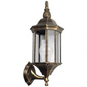 Aplique Exterior Aluminio Pollux Negro/oro 50x18x20 Cm Ip44 Fabrilamp