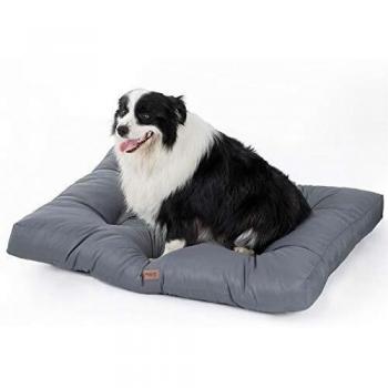 Bedsure Camas para Perros Grandes Impermeable - Colchón Perro Lavable Suave - 110x89x10 cm,Gris,XL