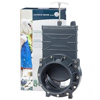 Válvula de Cierre GateValve Activa FIAP 160 mm con Espindel y Schieber de Acero Inoxidable, Conexión para Tubos Plásticos (Ø x H) 160 mm x 490 mm