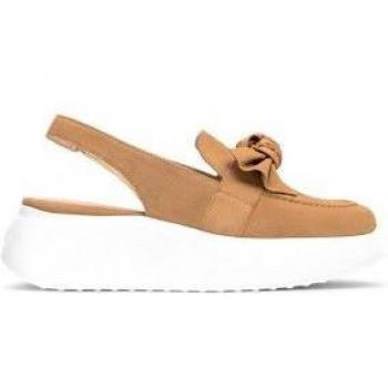 Mocasines de Piel Tokio Marrón con Cuña de 5cm